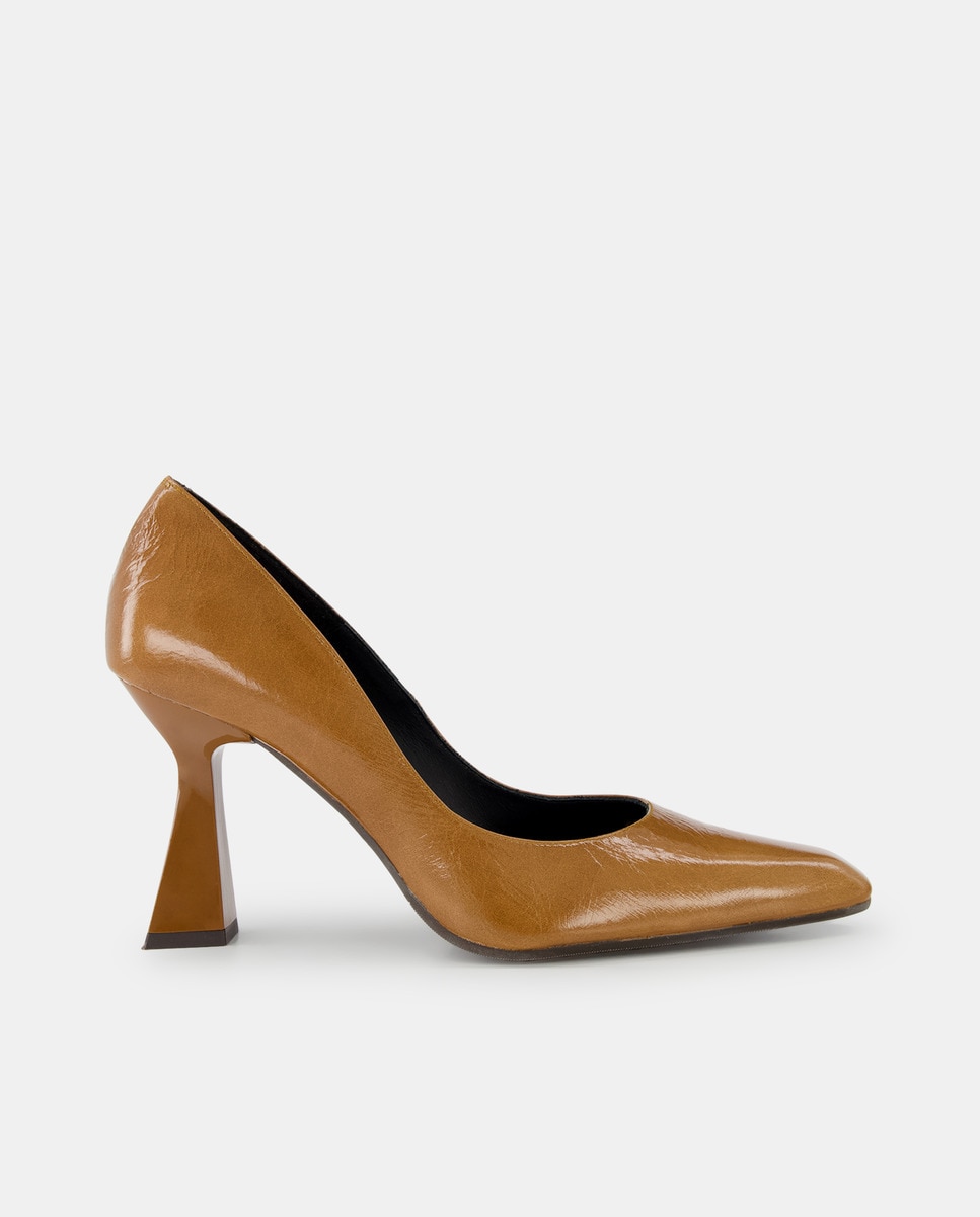 Женские туфли Steli из лакированной кожи с острым носком и каблуком геометрической формы Lodi, светло-коричневый туфли лодочки женские из лакированной кожи на тонком каблуке 11 5 см