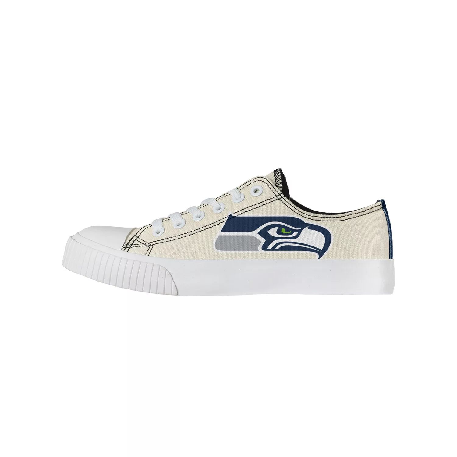 Женские низкие парусиновые туфли кремового цвета FOCO Seattle Seahawks