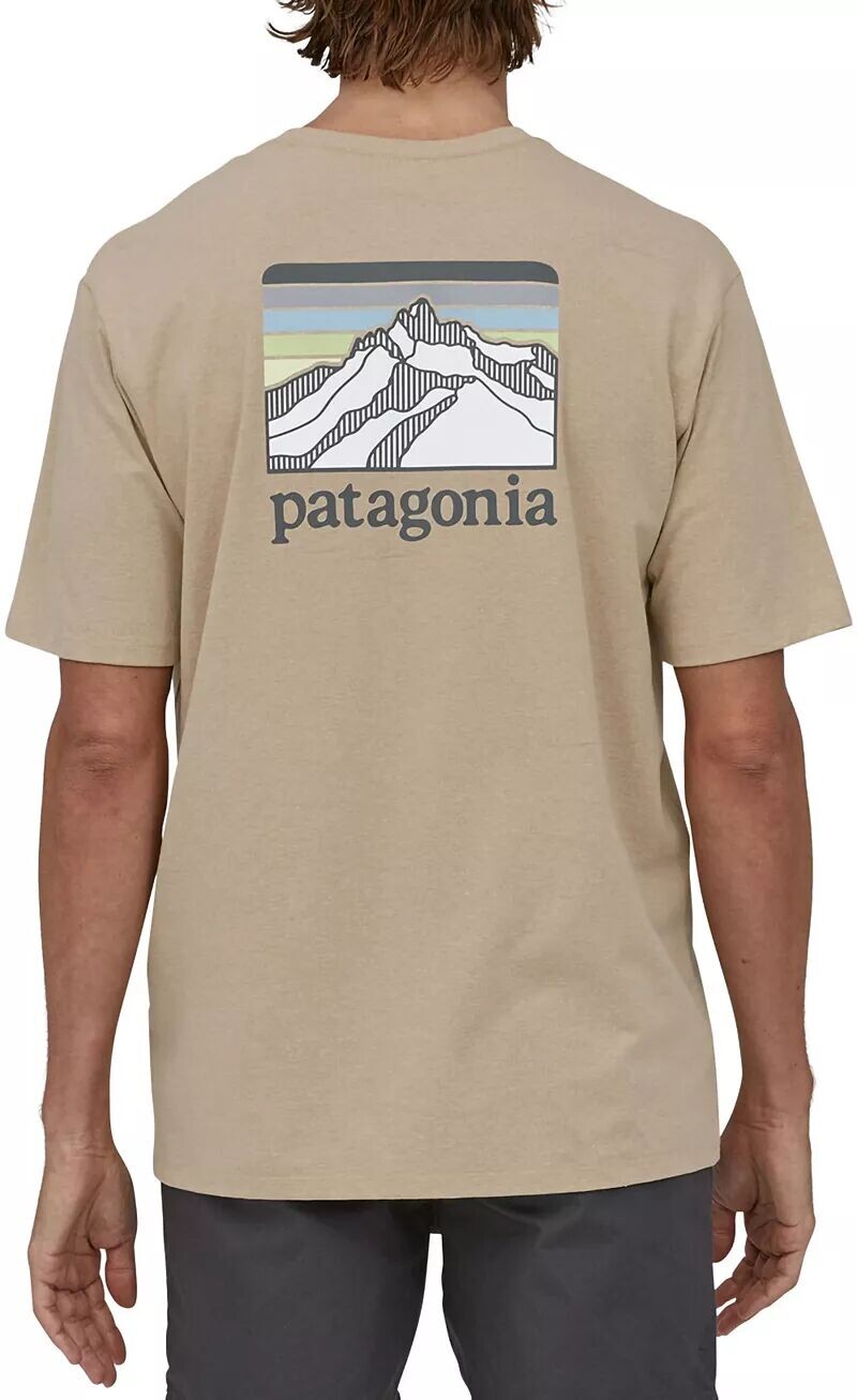 

Мужская футболка Patagonia Line с логотипом Ridge Pocket Responsibili и короткими рукавами