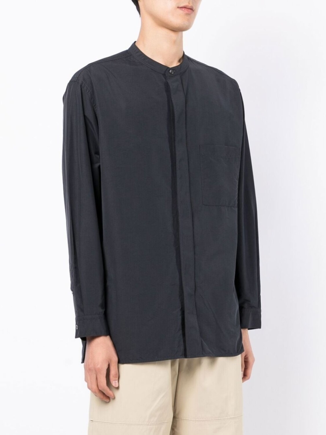 

3.1 Phillip Lim рубашка с воротником-стойкой, черный