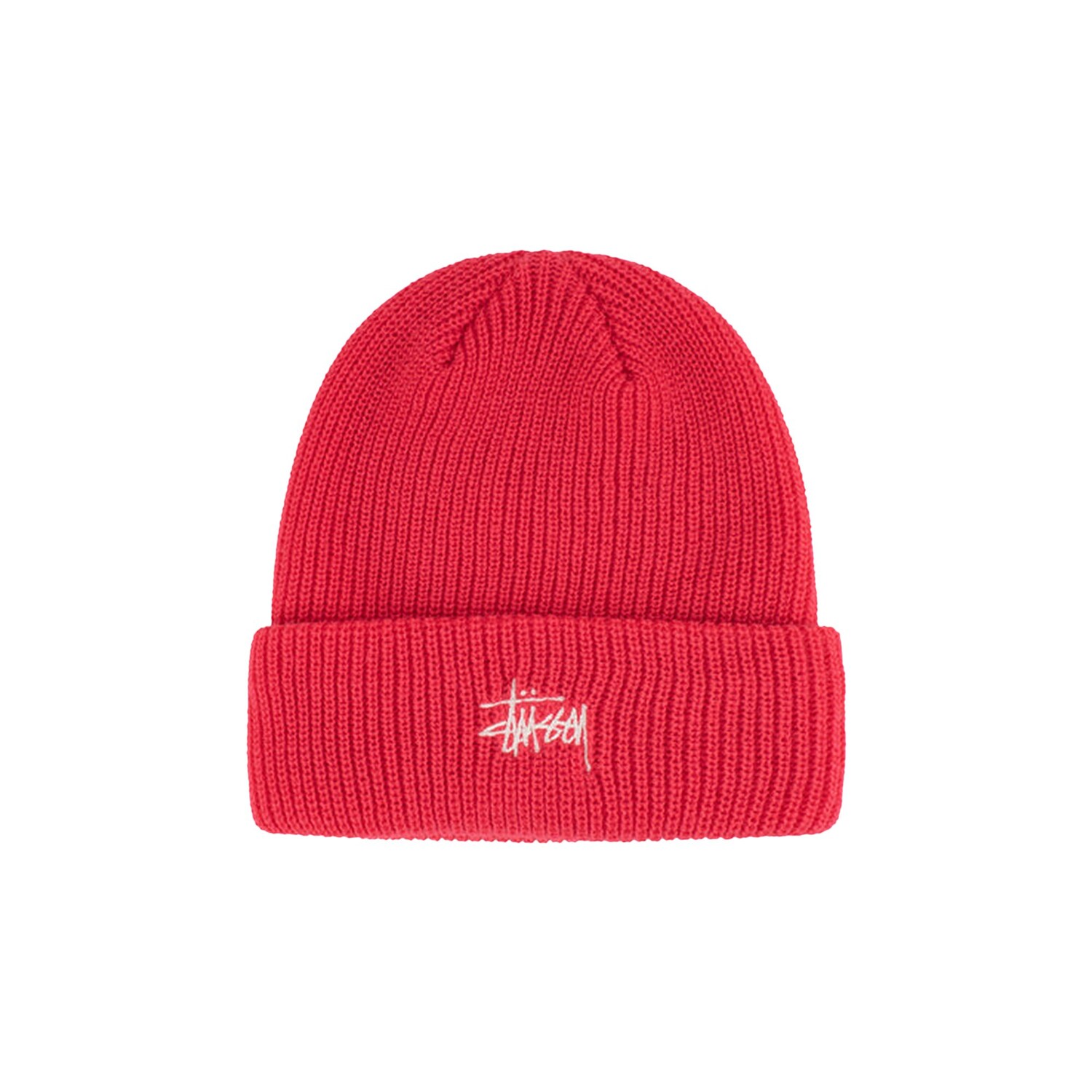 

Базовая шапка-бини Stussy с манжетами, Ярко-розовый, Красный