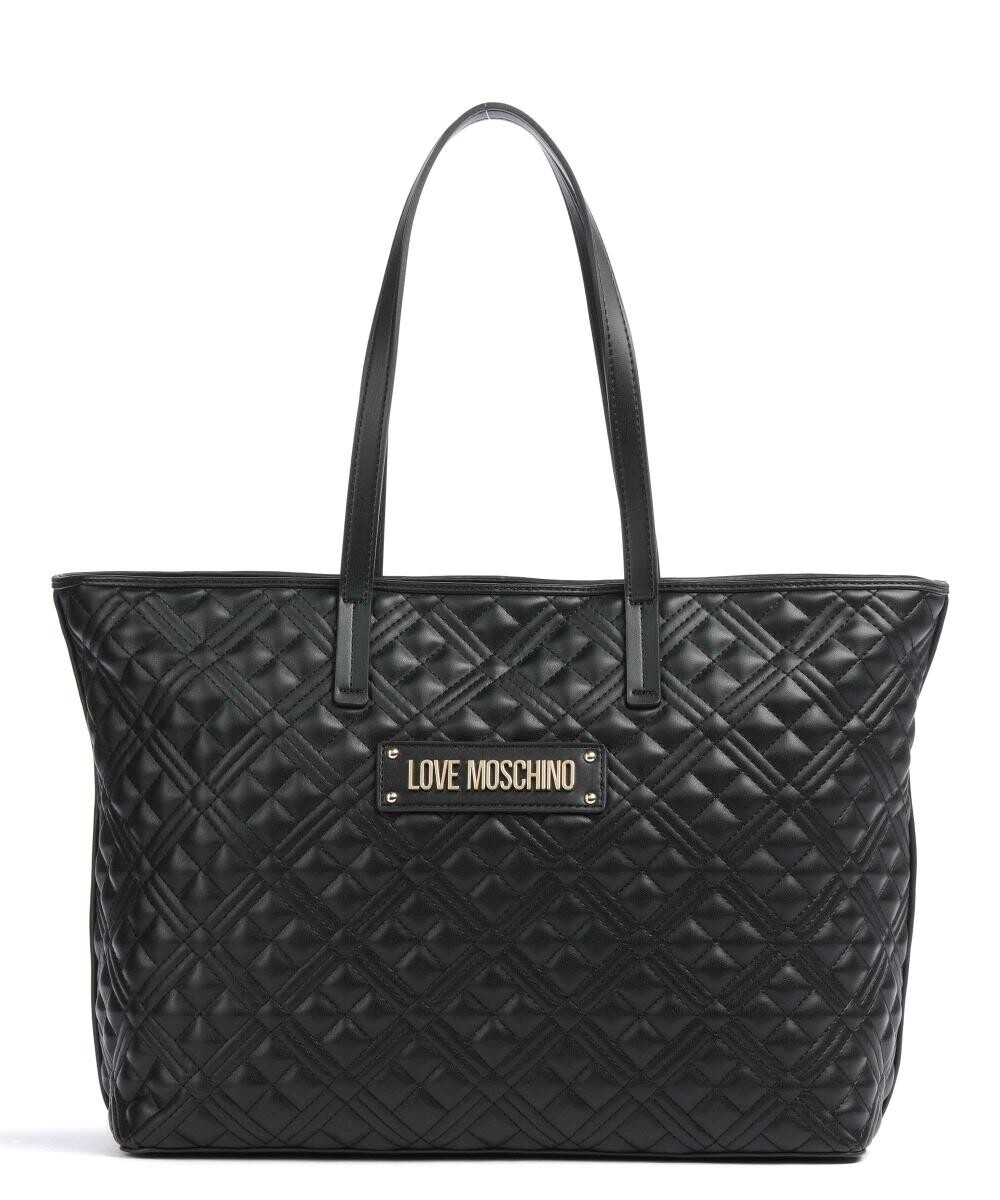 

Стеганый шопер из искусственной кожи Love Moschino, черный