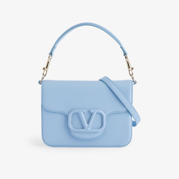 

Кожаная сумка через плечо locò vlogo Valentino Garavani, синий