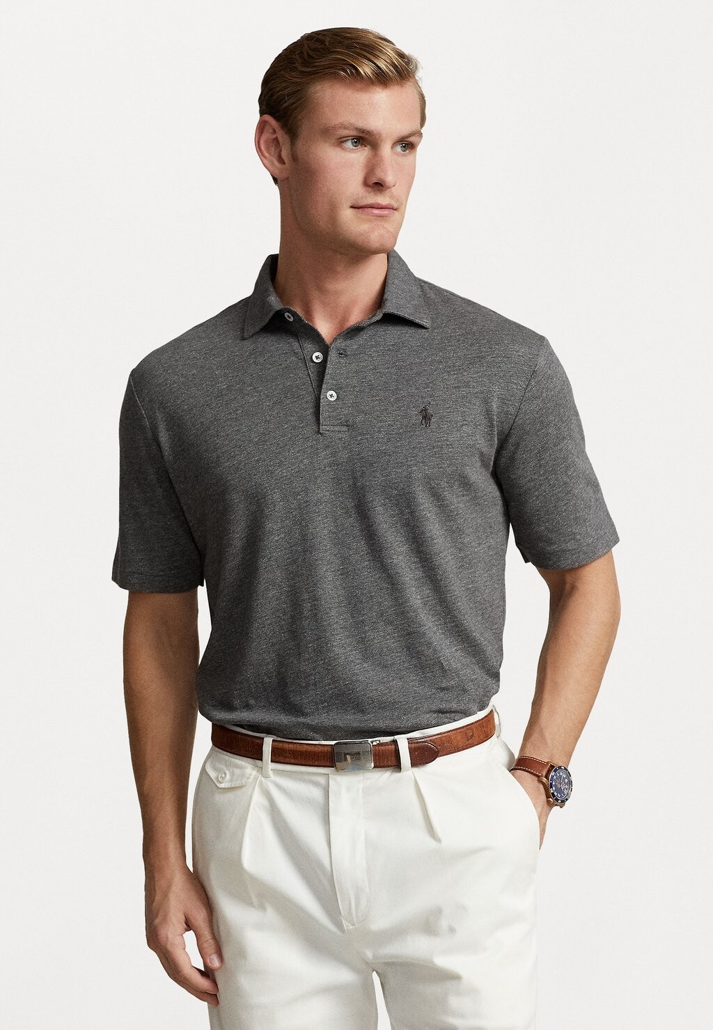 

Рубашка-поло SHORT SLEEVE Polo Ralph Lauren, цвет stadium grey heather