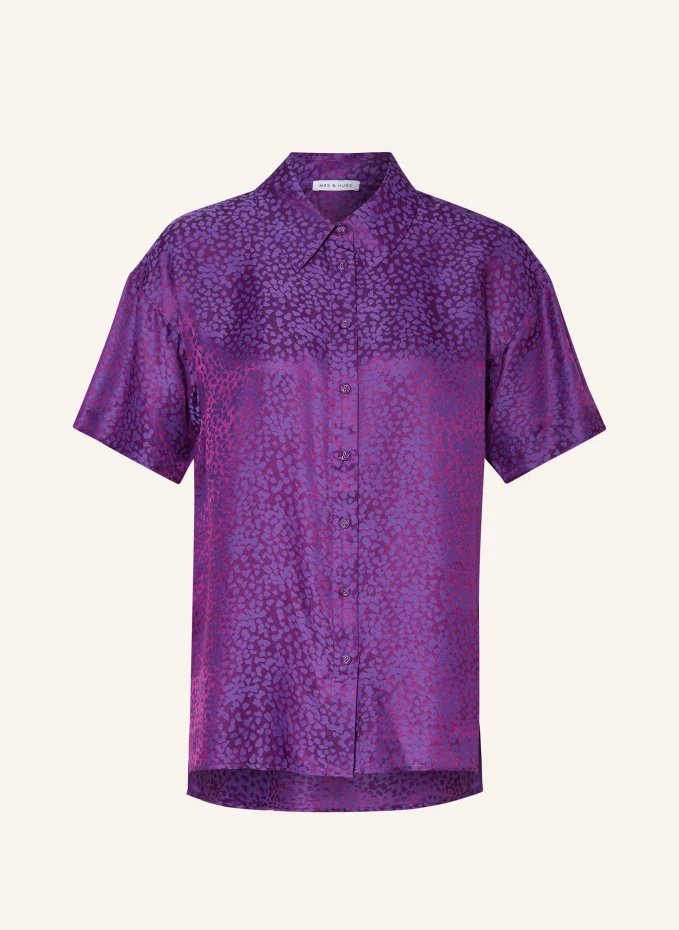 цена Блуза-рубашка из шелка Mrs & Hugs, фиолетовый
