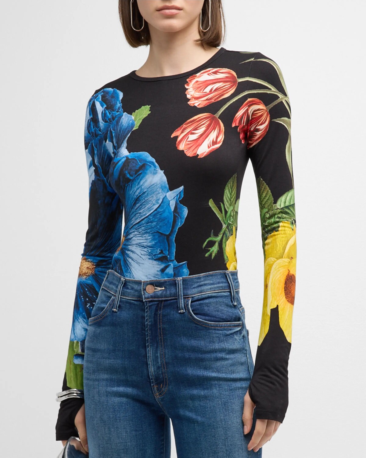 

Топ с длинными рукавами Le Parisien Delaina Alice + Olivia, цвет Le Parisien Black