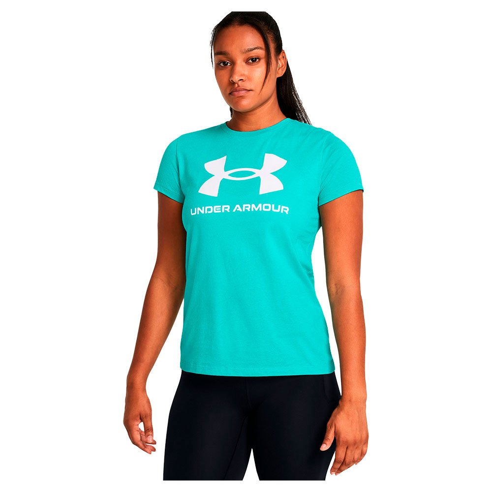 футболка с коротким рукавом и логотипом big girls sportstyle under armour Футболка с коротким рукавом Under Armour SportStyle Logo, синий