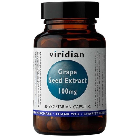 

Viridian, OPC Экстракт виноградных косточек 100 мг, 30 капсул
