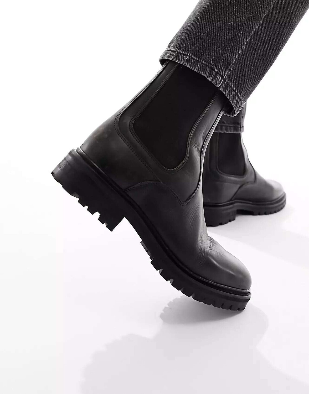 

Темно-коричневые кожаные ботинки челси AllSaints Melos