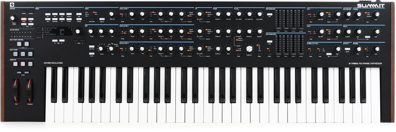 

Novation Summit 61-клавишный 16-голосный синтезатор