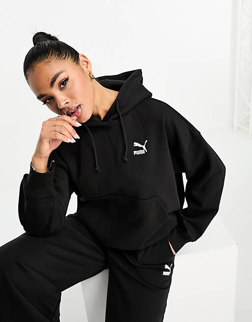 

Черная толстовка оверсайз Puma Classics, Черный