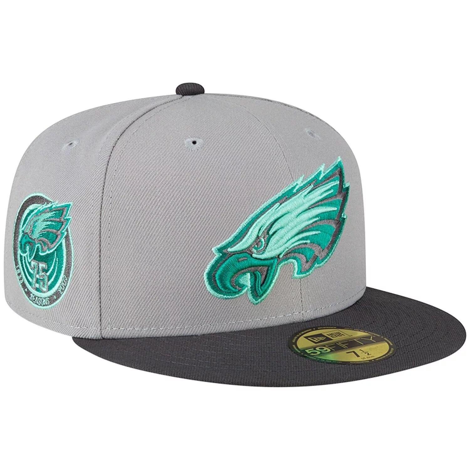 

Мужская приталенная шляпа New Era Grey/Graphite Philadelphia Eagles Aqua Pop 59FIFTY