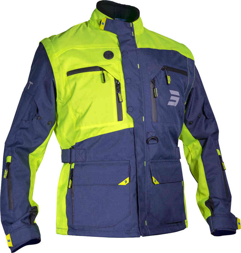 Куртка Racetech для мотокросса Shot, синий/флуоресцентно-желтый фотографии