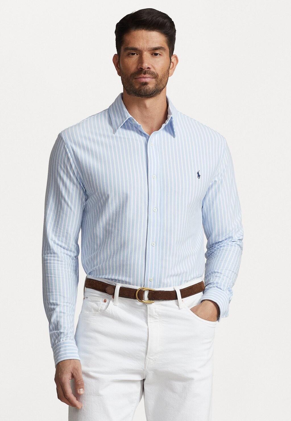 

Рубашка LONG SLEEVE SPORT Polo Ralph Lauren Big & Tall, офисный синий/белый
