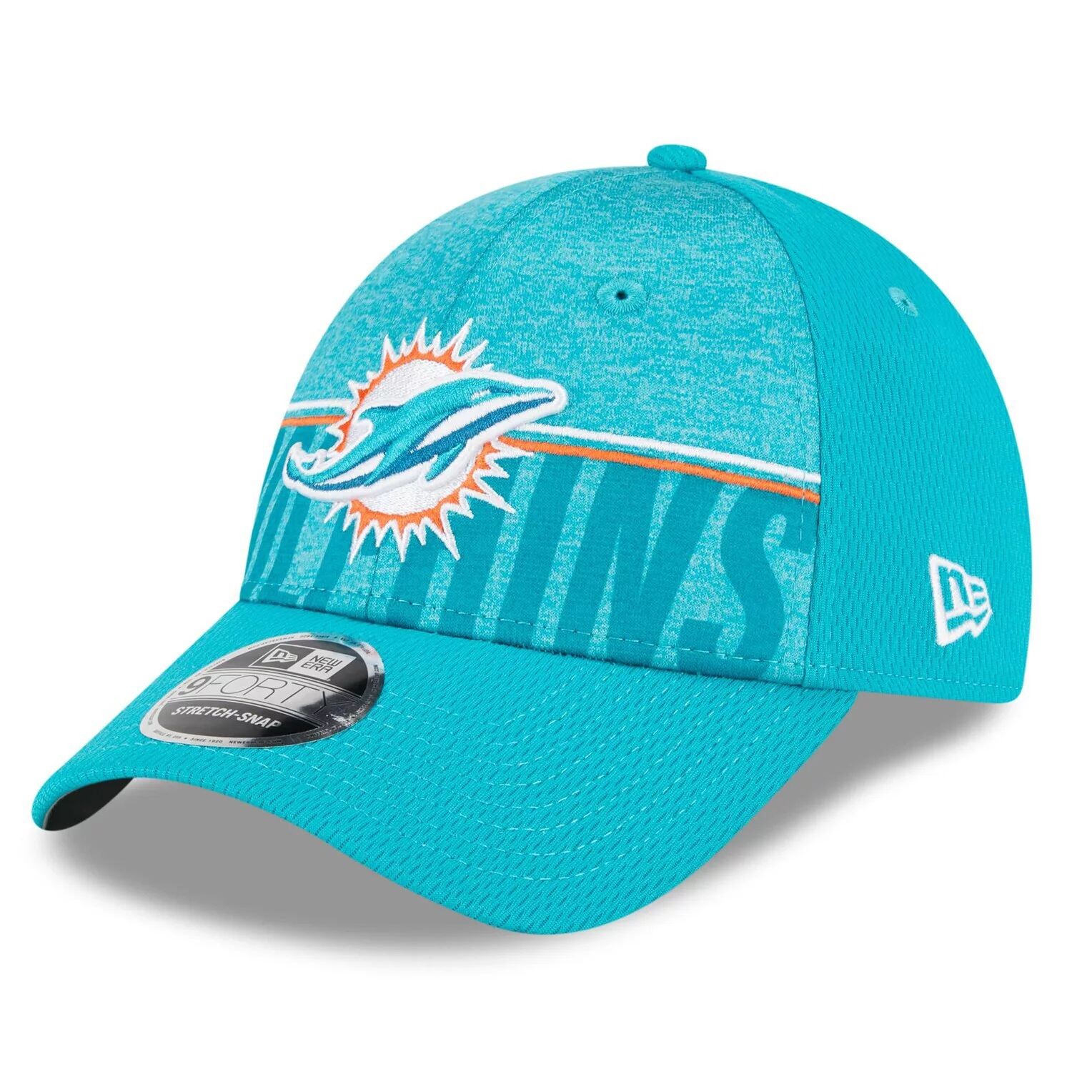 

Мужская регулируемая кепка New Era Aqua Miami Dolphins 2023 NFL Training Camp 9FORTY
