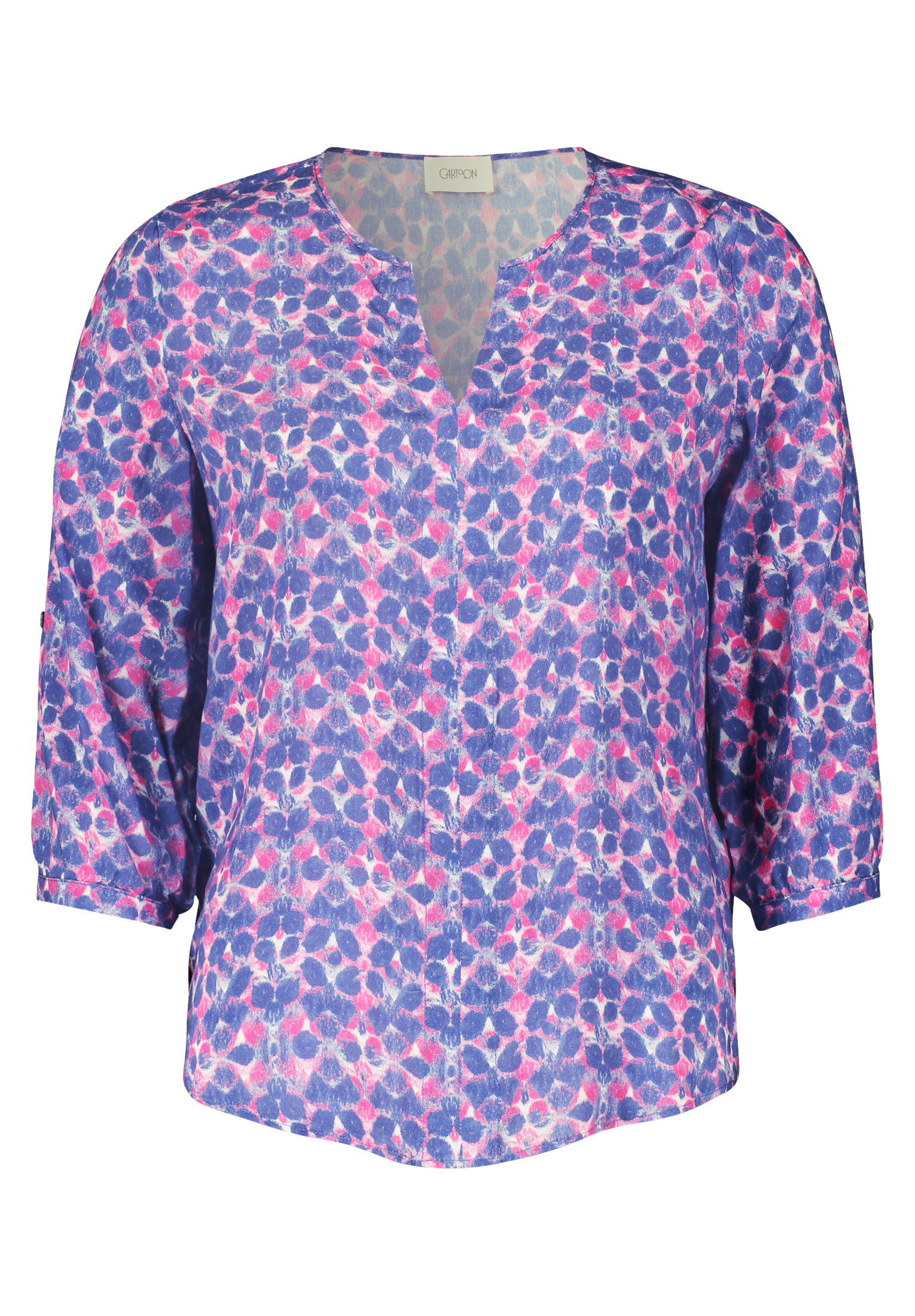 Блуза CARTOON Casual mit Muster, цвет Light Blue/Pink