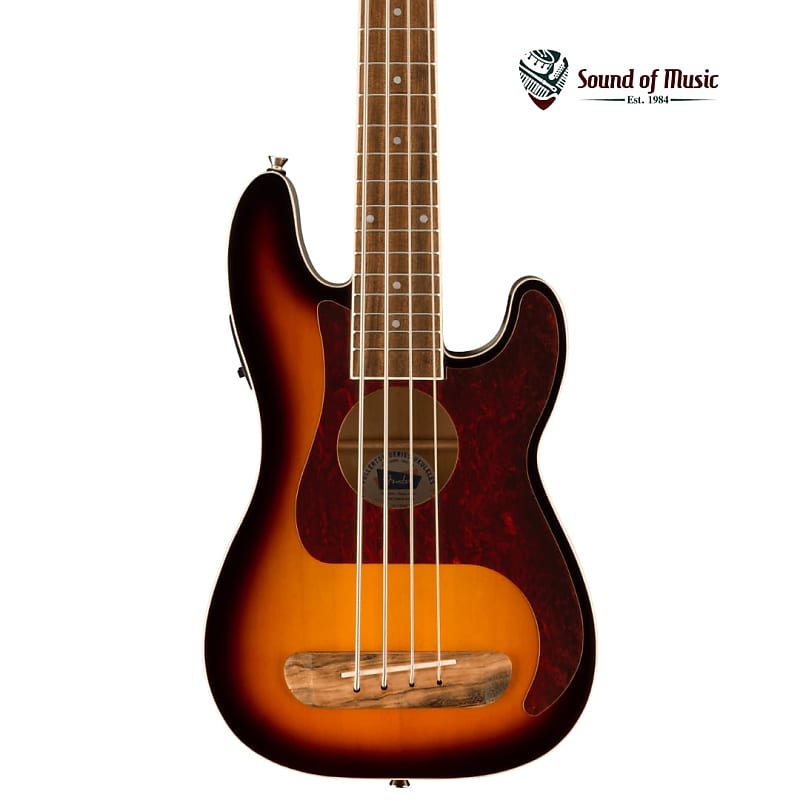 fullerton hotel Басс гитара Fender Fullerton Precision Bass Uke, Walnut Fingerboard, Tortoiseshell Pickguard - 3-Color Sunburst