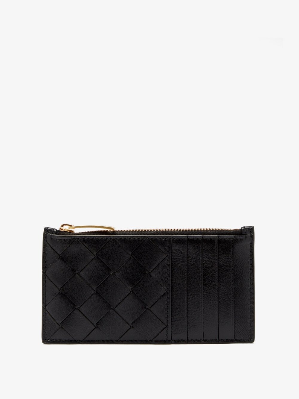 

Визитница из кожи intrecciato на молнии Bottega Veneta, черный