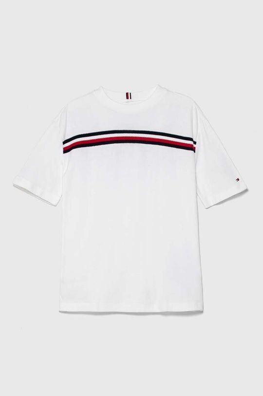 Хлопковая футболка для детей Tommy Hilfiger, белый