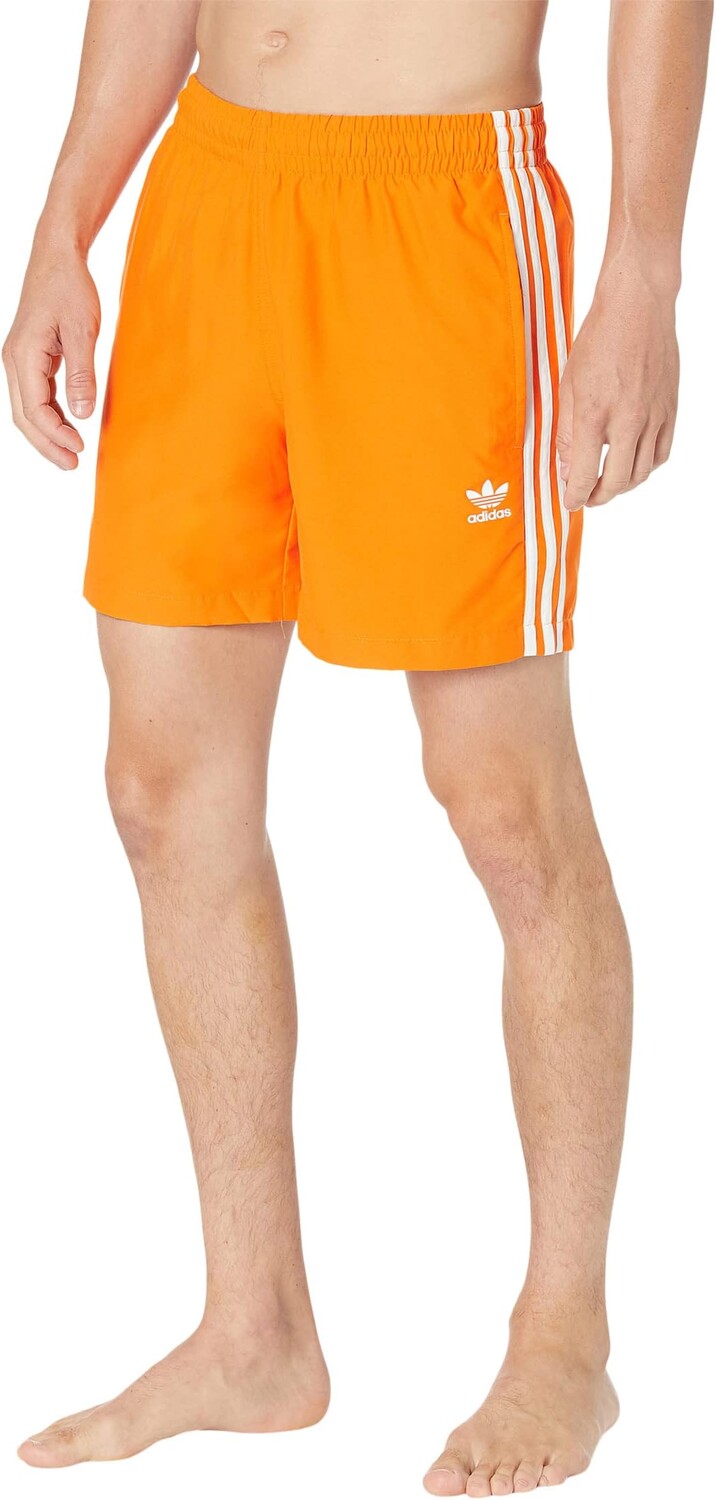 

Шорты для плавания с 3 полосками adidas, цвет Bright Orange