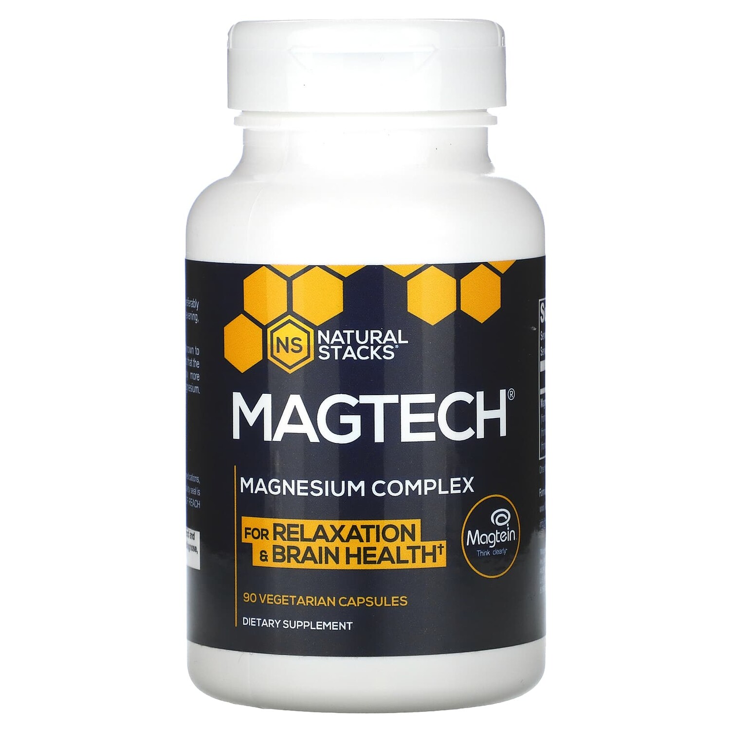 

MagTech, комплекс магния, 90 растительных капсул, Natural Stacks