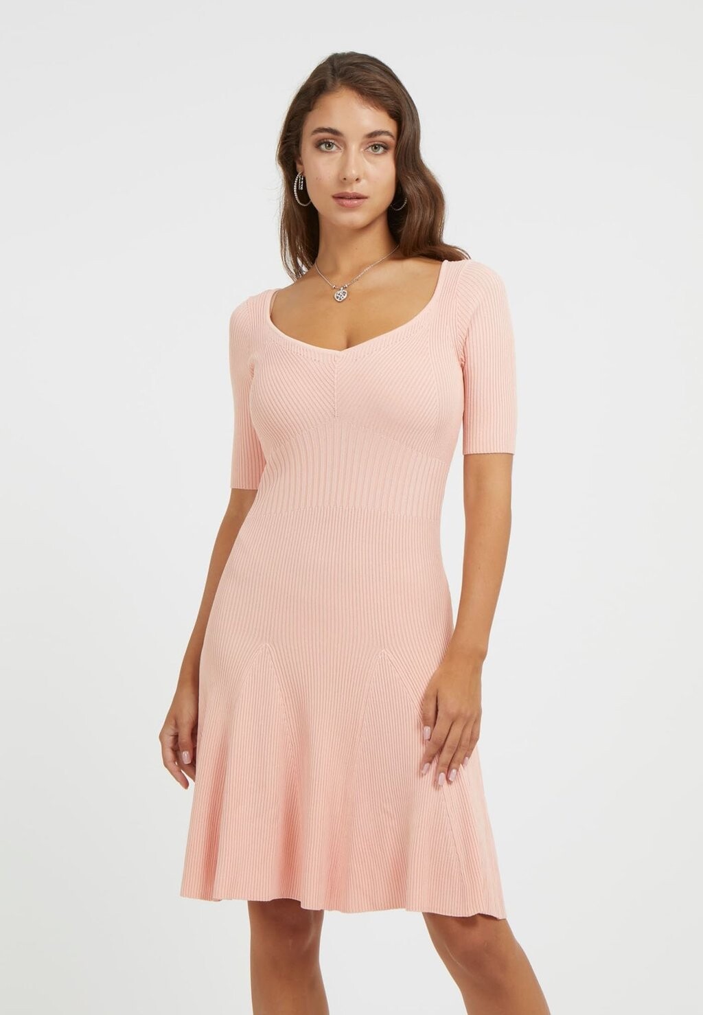 

Платье Point Guess GUESS FIT AND FLARE, розовый