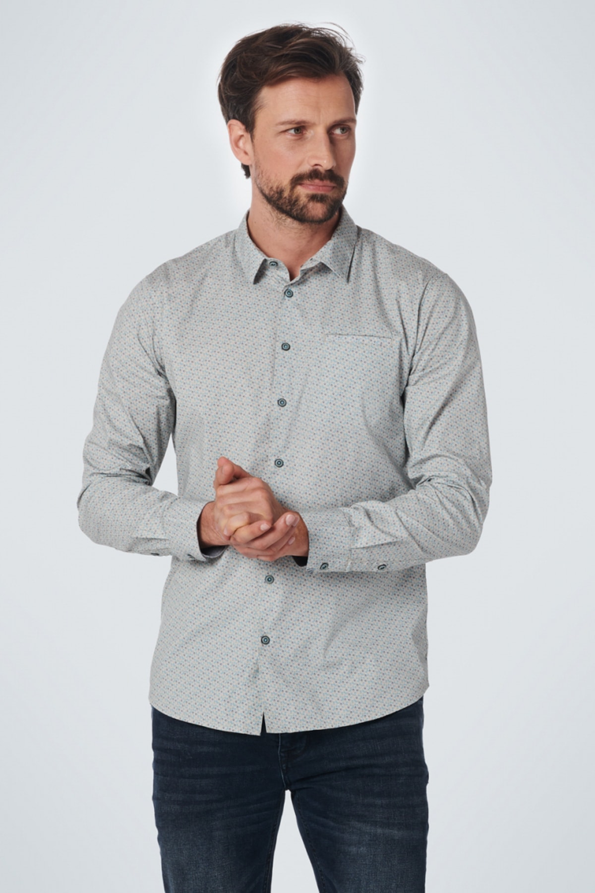 Рубашка – Серая – Классический крой No Excess, серый рубашка бирюзовый классический крой no excess