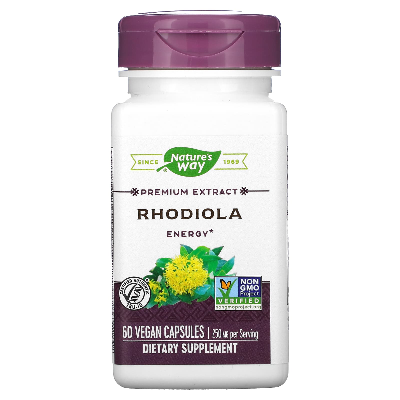 Nature's Way Rhodiola Standardized 60 Veg. Capsules valerian extract standardized 60 vegetarian capsules