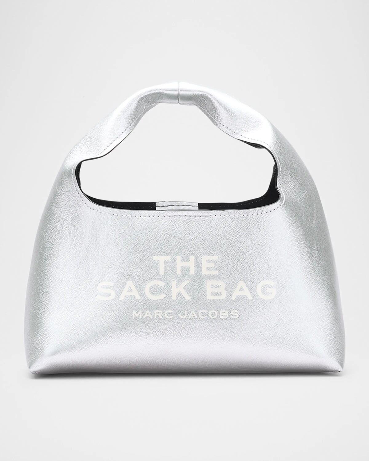 

Мини-сумка из металлизированной кожи Marc Jacobs, серебряный