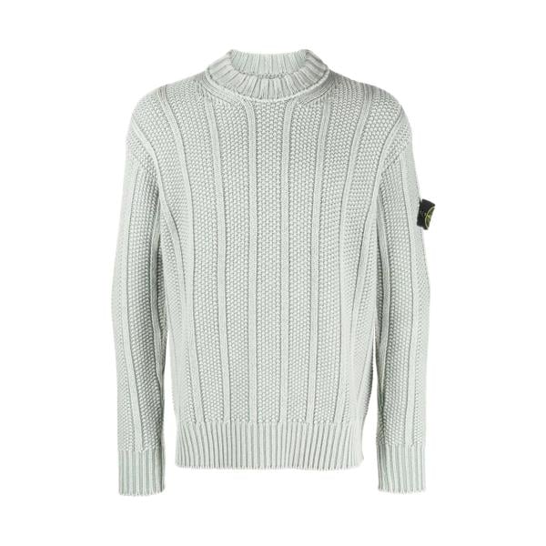 

Пулловер strickpullover mit patch v0055 sage v0055 sage Stone Island, серебряный