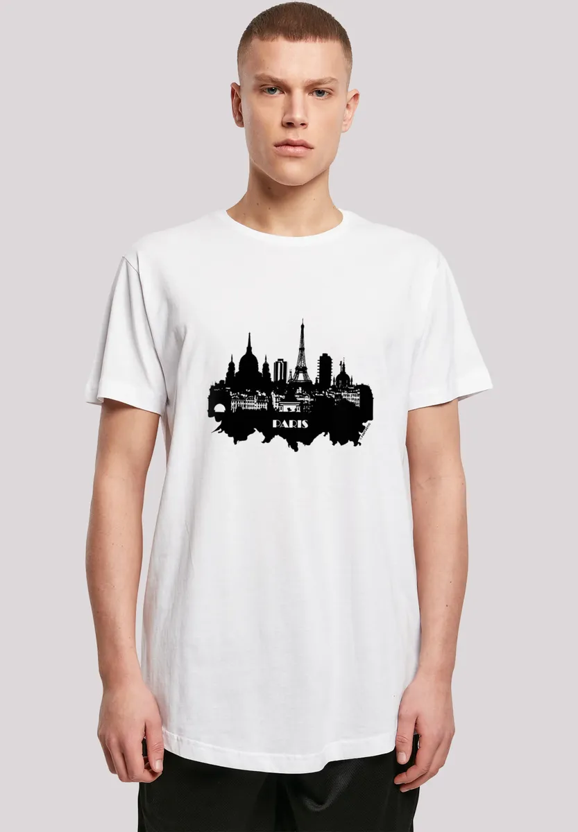 

F4NT4STIC Футболка "PARIS SKYLINE LONG TEE", принт, белый