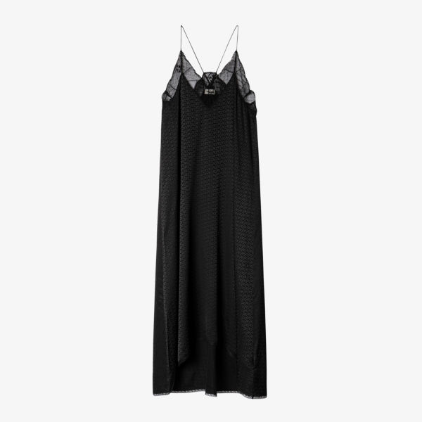 Платье миди Risty с кружевной отделкой Zadig&Voltaire, цвет noir zadig