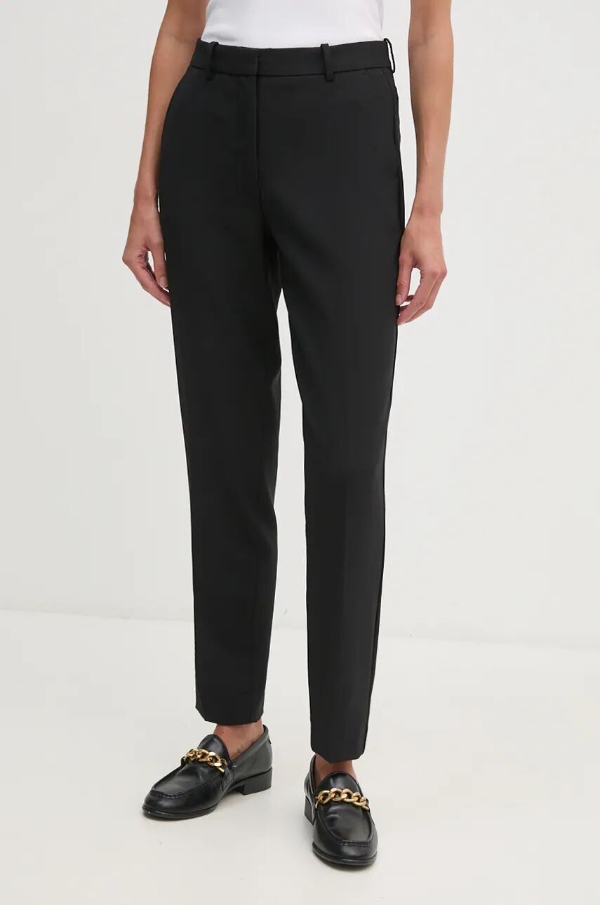

Брюки из смесовой шерсти Calvin Klein, черный