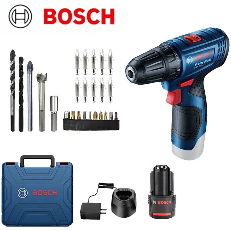 Дрель электрическая Bosch GSR 120-Li + насадки, аккумулятор, зарядное устройство