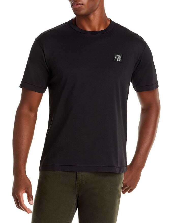 

Футболка с коротким рукавом и логотипом Stone Island, Черный