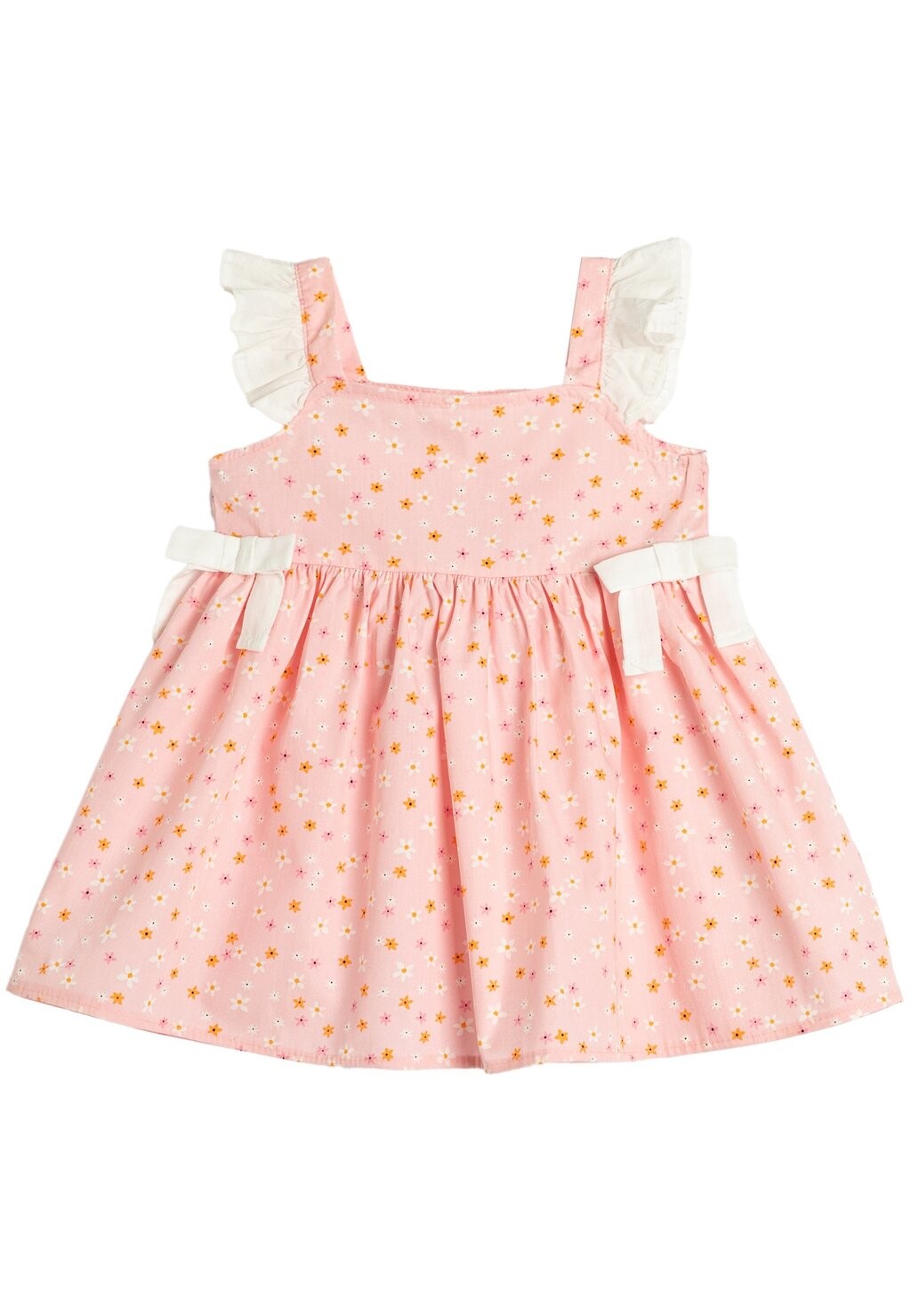 

Повседневное платье FLOWER PRINTED STRAPPY RUFFLE BOW-TIE DETAIL Koton, цвет pink