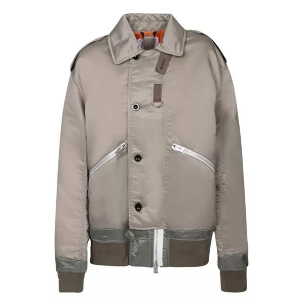 

Куртка beige nylon jacket Sacai, серый