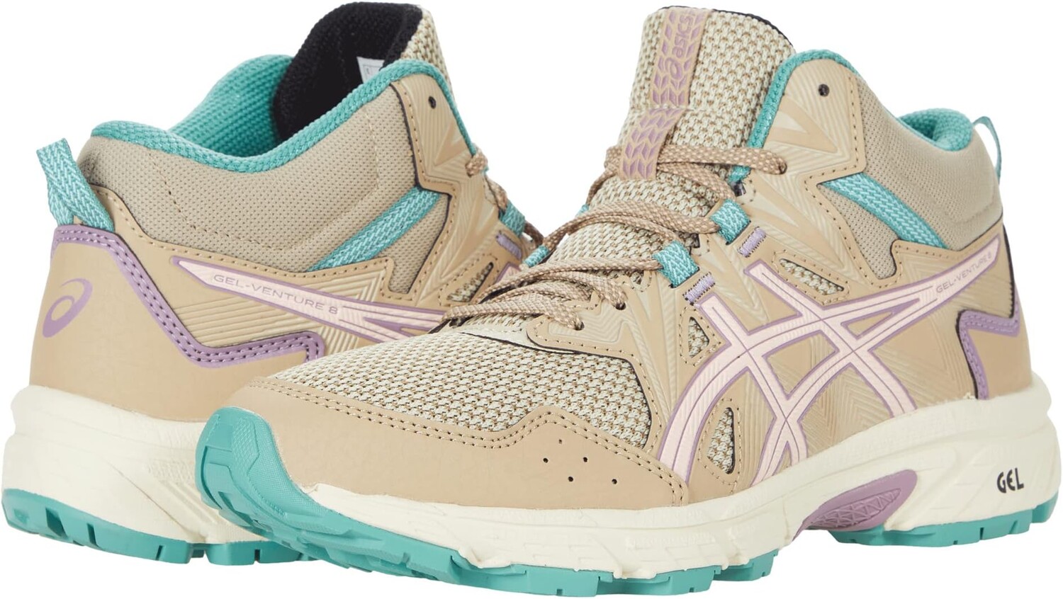 

Кроссовки GEL-Venture 8 Mid Top ASICS, цвет Wood Crepe/Rosequartz