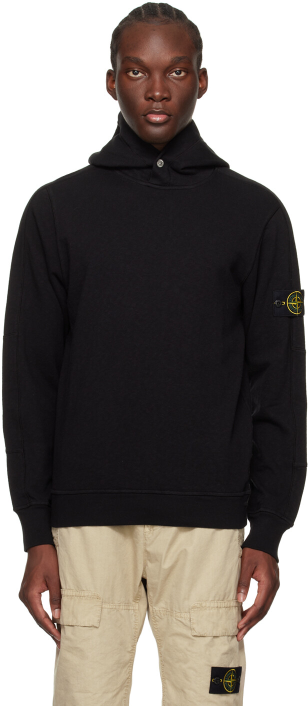 

Толстовка с черной нашивкой Stone Island, цвет Black
