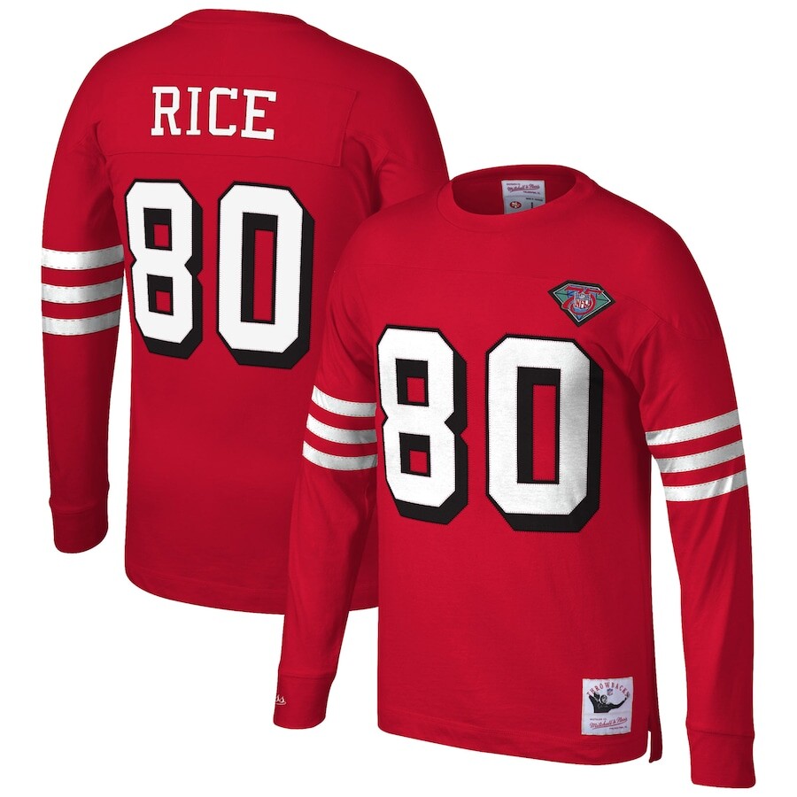 

Футболка с именем и номером Mitchell & Ness San Francisco 49Ers, алый