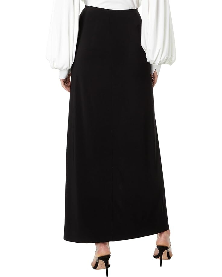 

Юбка Norma Kamali Side Slit Long Skirt, черный