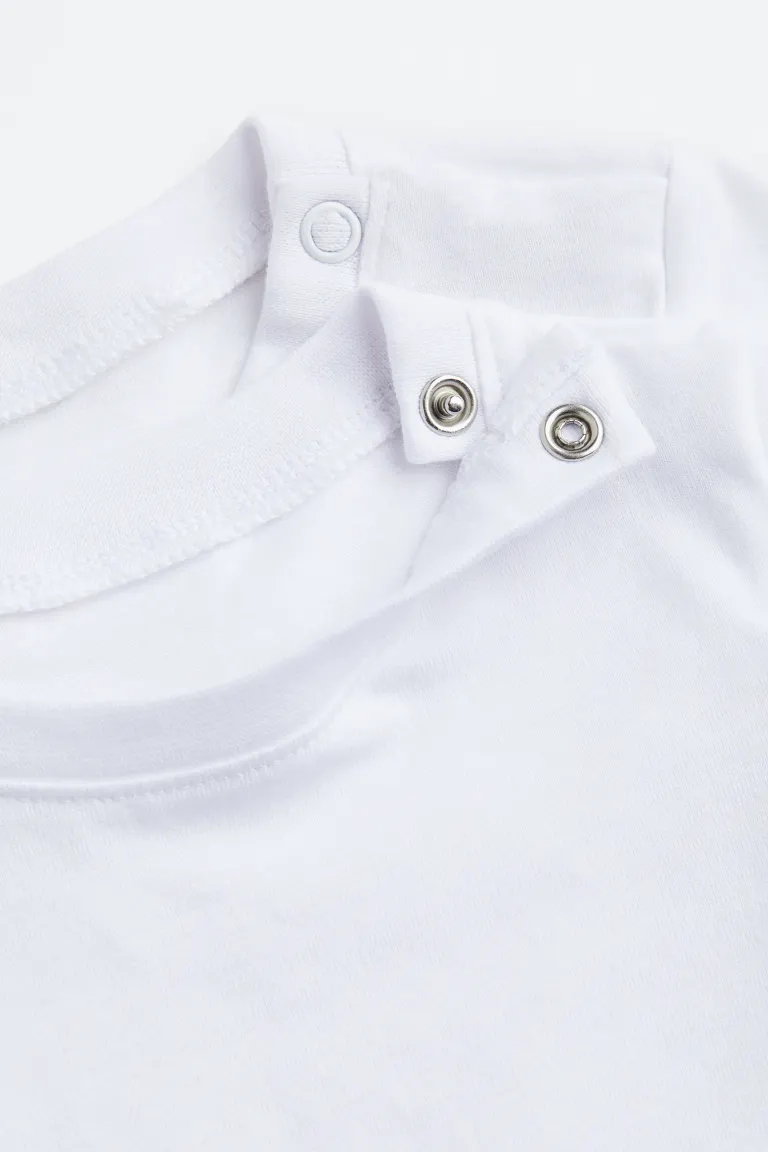 Комплект из 2 рубашек с длинными рукавами H&M, белый