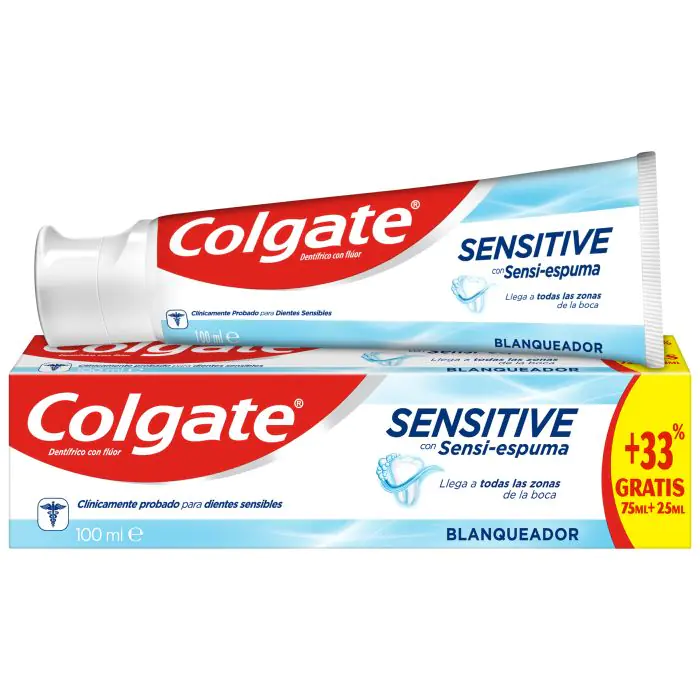 

Зубная паста pasta de dientes blanqueadora sensitive con sensi espuma para dientes sensibles Colgate, объем 100 мл