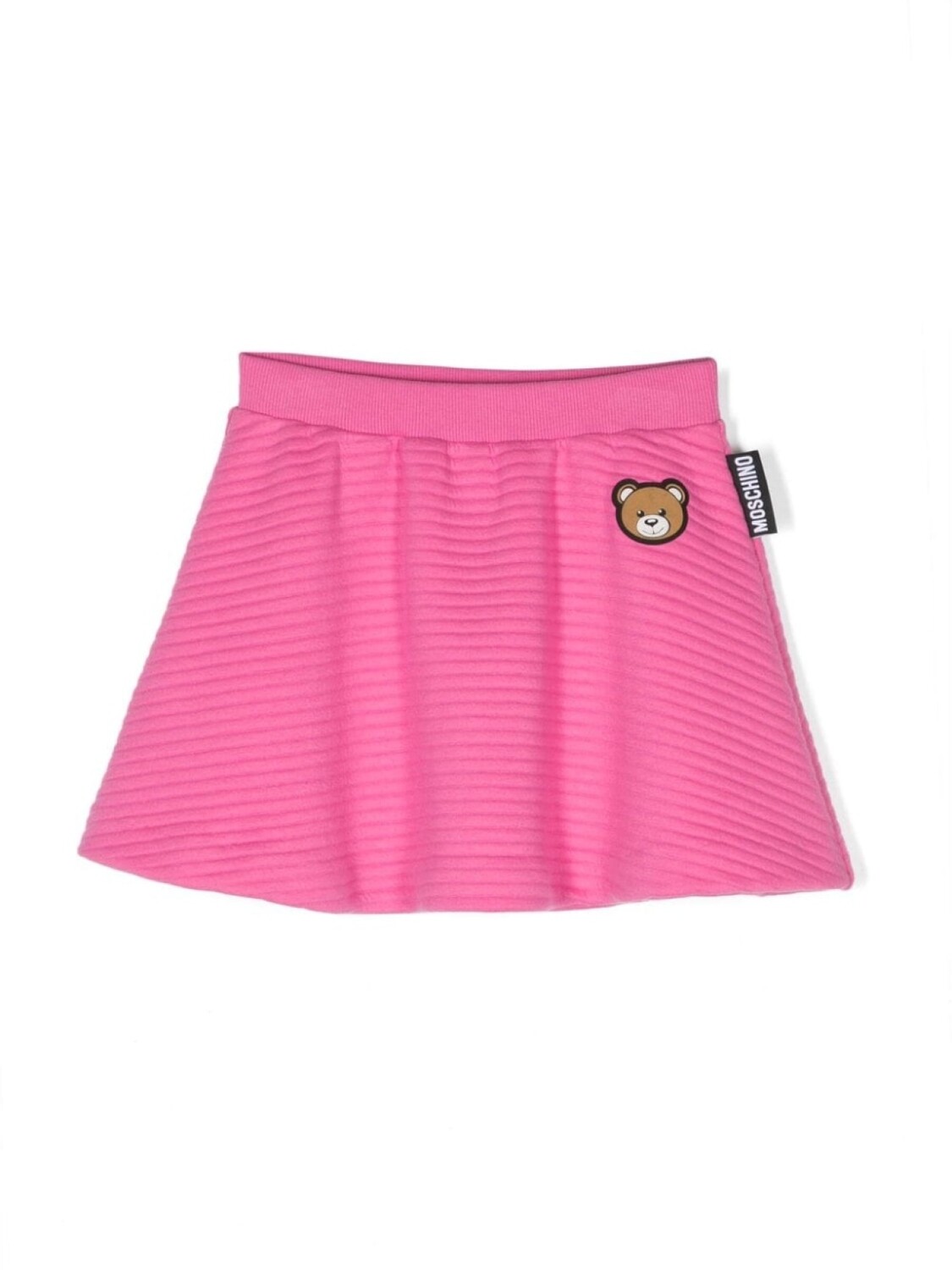 

Moschino Kids юбка Teddy Bear в рубчик, розовый