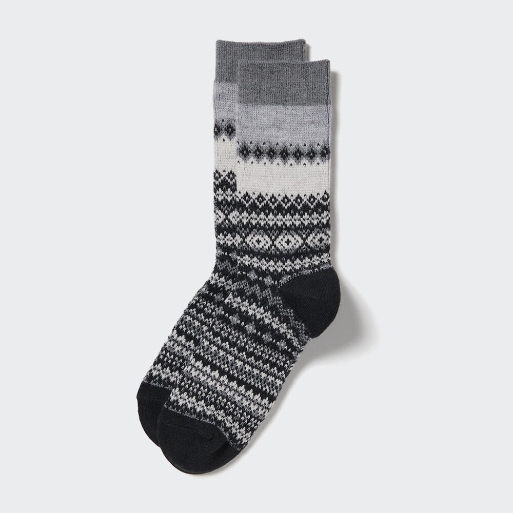 

Женские носки Uniqlo HEATTECH вязанные, свинцово-серый