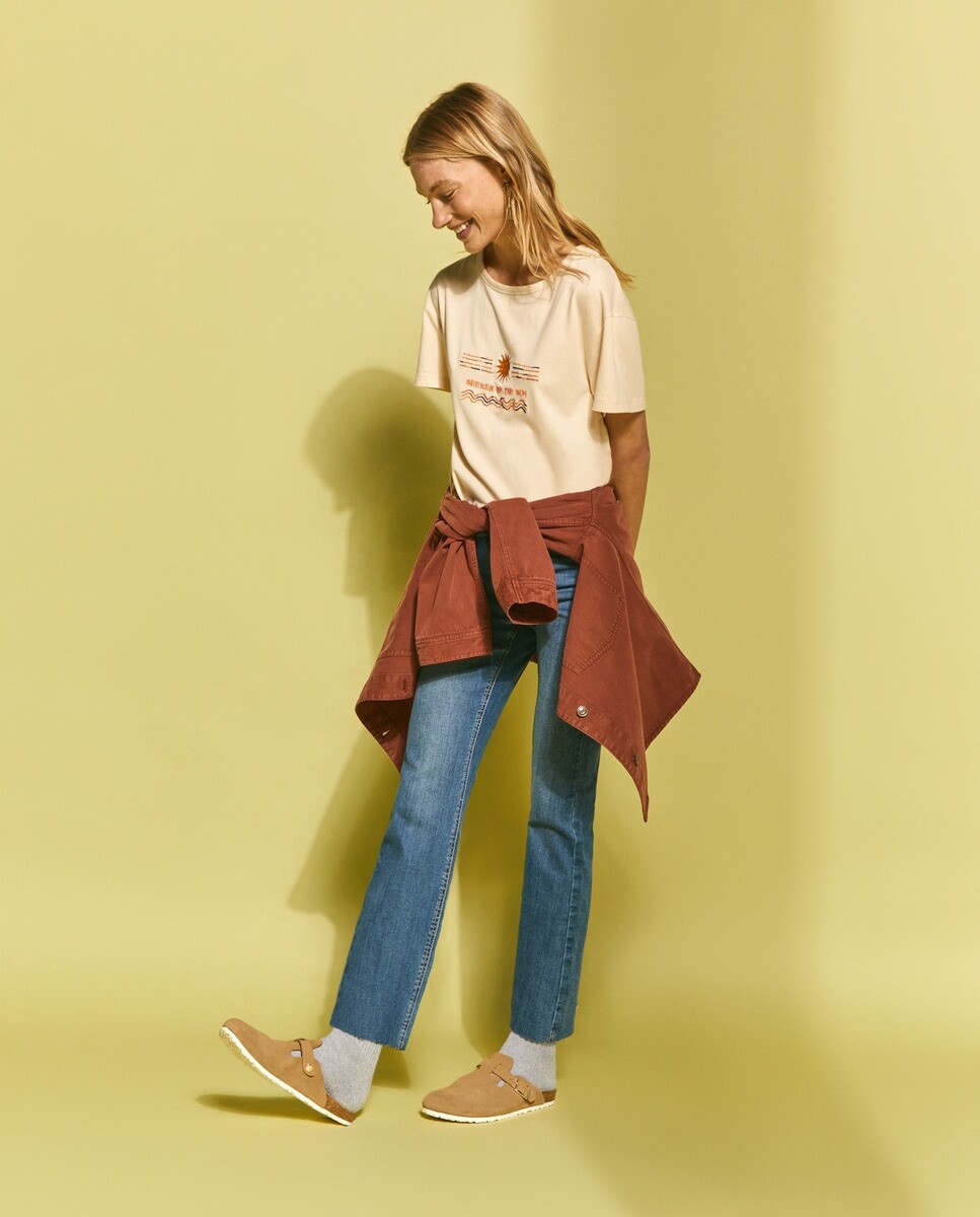 

Женская футболка с коротким рукавом Southern Cotton, бежевый