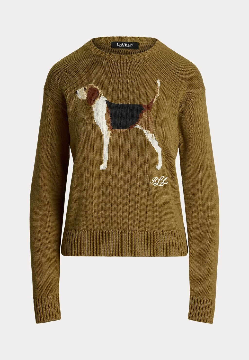 

Джемпер INTARSIA KNIT BEAGLE COTTON SWEATER Lauren Ralph Lauren, цвет Tan