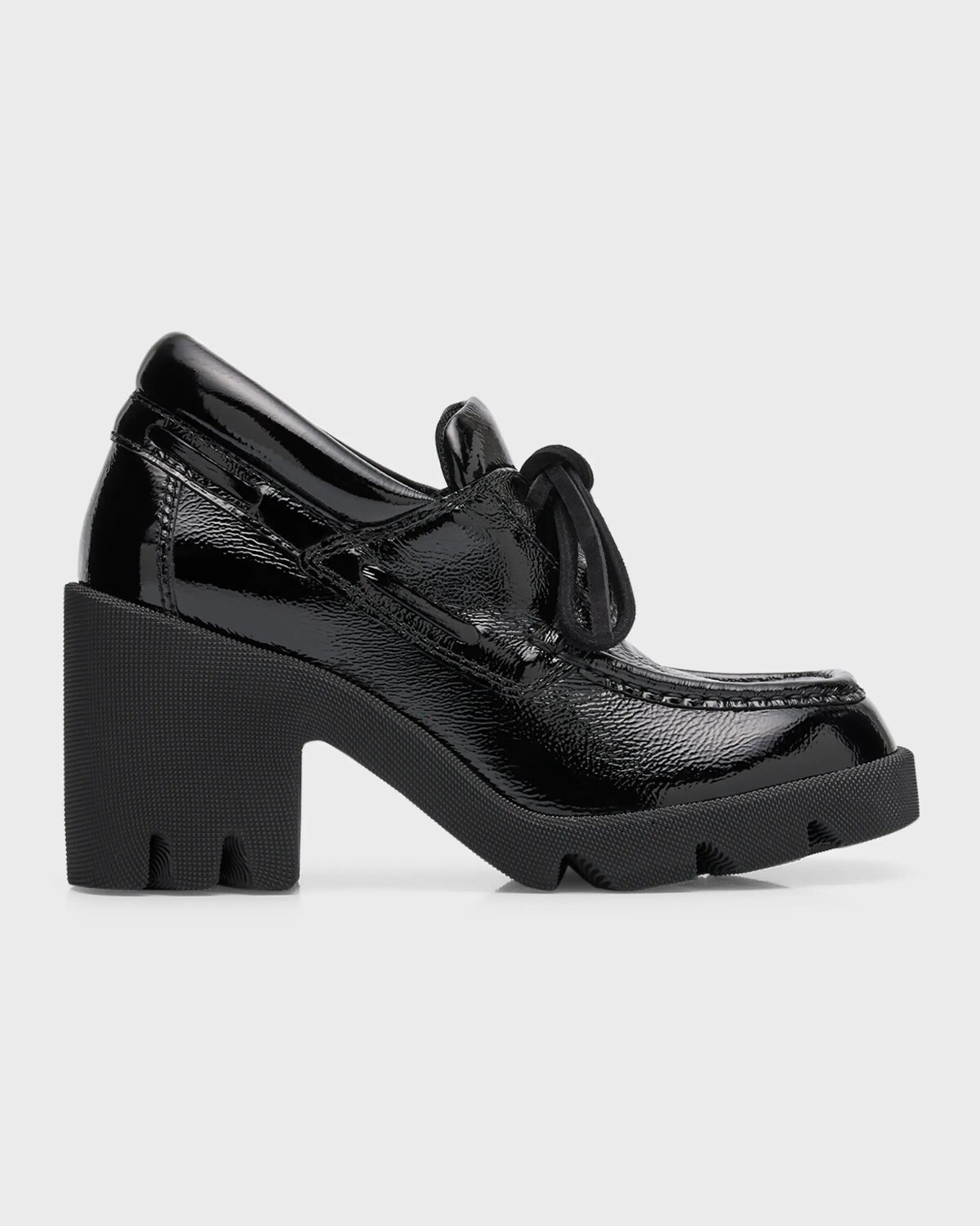 

Лакированные лоферы Stride на шнуровке Burberry, цвет Black