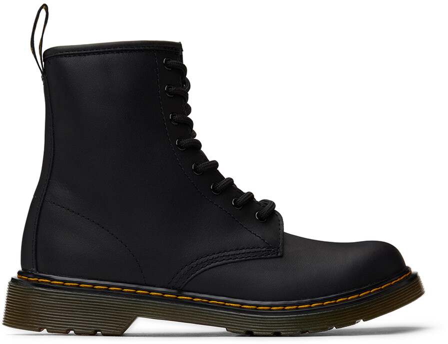 

Детские черные детские ботинки 1460 Big Kids Dr. Martens, цвет Black softy t