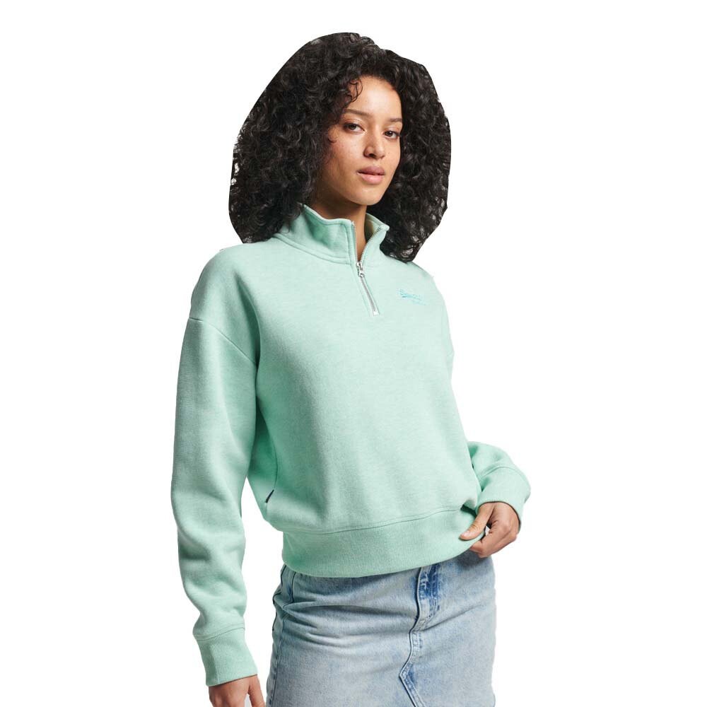 

Толстовка Superdry Vintage Logo Emb Henley, зеленый